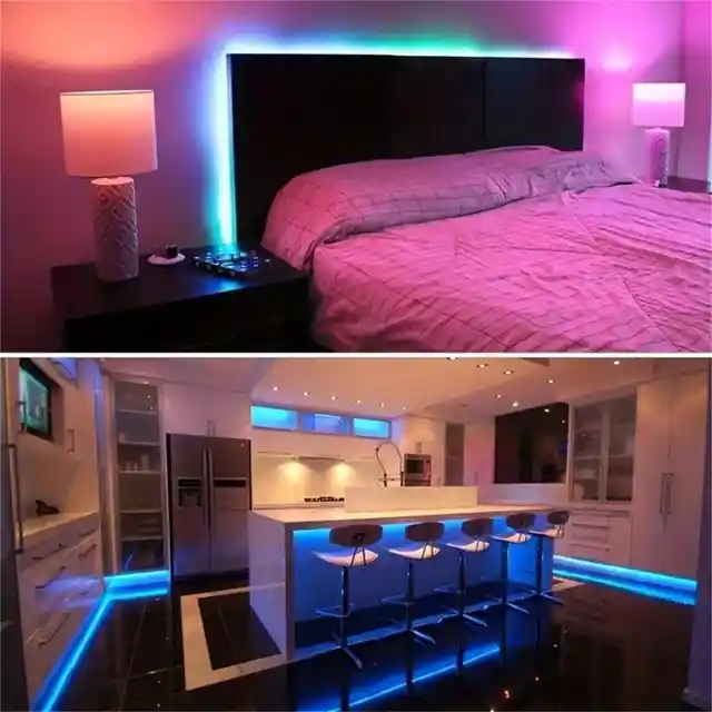 Cinta Led Tira Luces 30m Rgb Multicolor Control Y Bluetooth