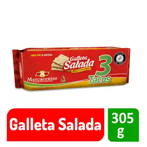 Galleta Salada Mercacentro X 3 Tacos 305 G