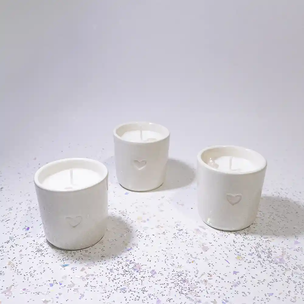 Vela Soy Amor- Envase Reutilizable De Ceramica