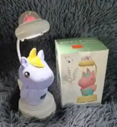 Lampara Unicornio Morada Recargable Usb