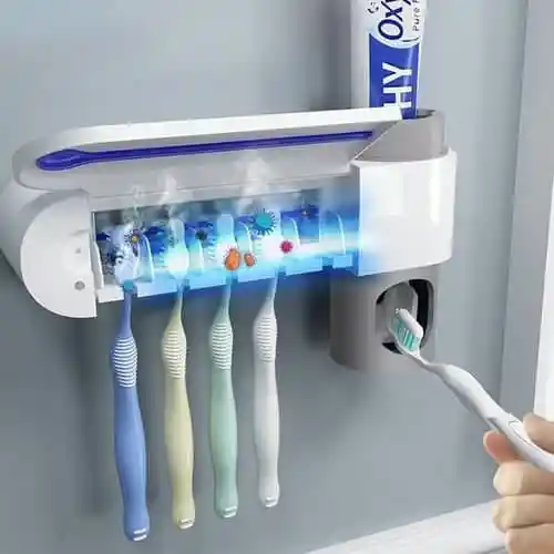 Soporte Esterilizador Cepillos Y Dispensador De Crema Dental