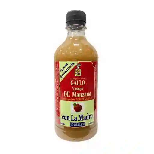 1 Vinagre Gallo Cidra Manzana Organico Con La Madre 500ml