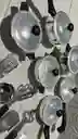 Accesorios Para Cocina Niñas Ollas + Cubiertos Metalizada Juguetes Para Niñas