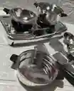 Accesorios Para Cocina Niñas Ollas + Cubiertos + Estufa Metalizada Juguetes Para Niñas