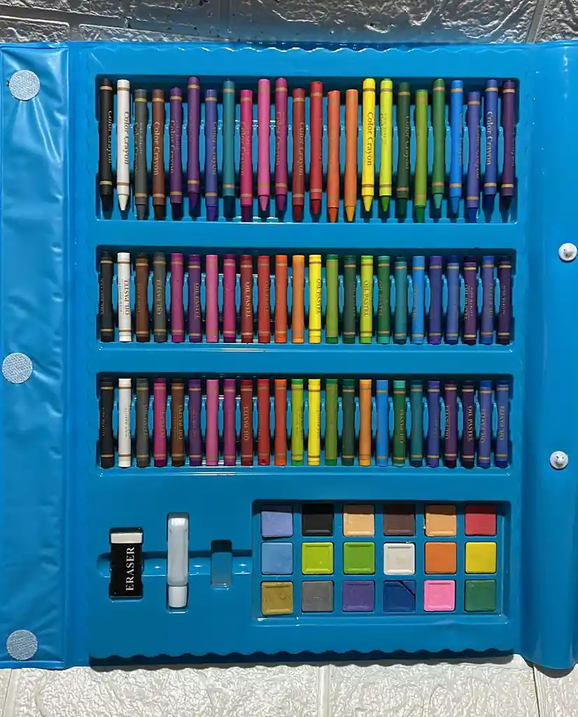 Set De Arte 208 Piezas Niño Marcadores + Crayolas + Colores + Plumones Etc