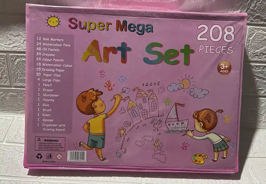 Set De Arte 208 Piezas Niña Marcadores + Crayolas + Colores + Plumones Etc