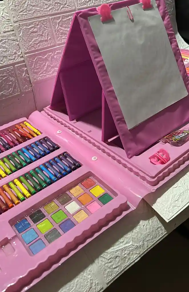 Set De Arte 208 Piezas Niña Marcadores + Crayolas + Colores + Plumones Etc