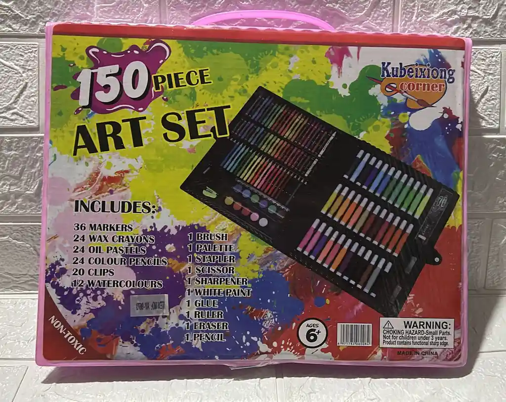 Set De Arte 150 Piezas Niña Marcadores + Crayolas + Colores + Plumones Etc
