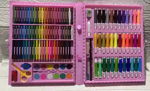 Set De Arte 150 Piezas Niña Marcadores + Crayolas + Colores + Plumones Etc