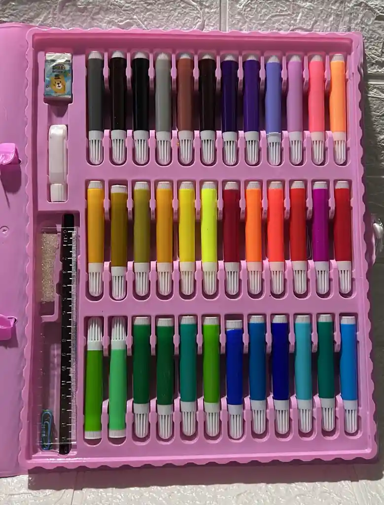 Set De Arte 150 Piezas Niña Marcadores + Crayolas + Colores + Plumones Etc
