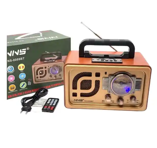 Radio Ns-8099bt Naranja: Conectividad Bluetooth Y Sonido Superior