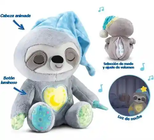 Oso Perezoso Peluche Que Respira Y Tranquiliza Sonido Anti Estrés.