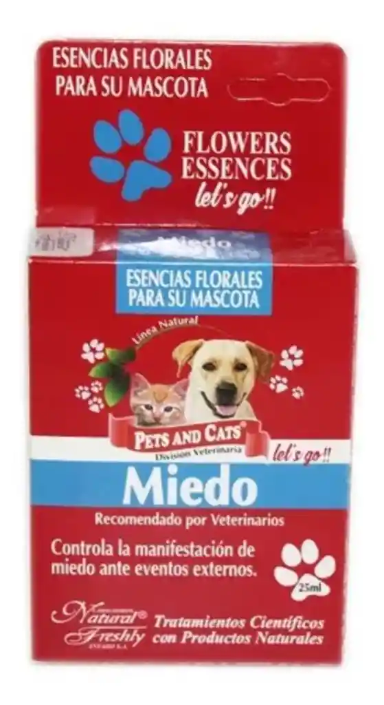 Esencia Miedo Perros Gato. Polvora Ruido. Gotas X 30 Ml