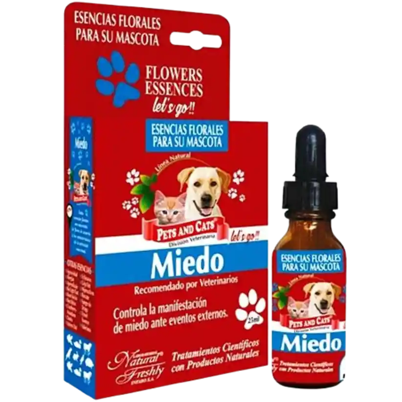 Esencia Miedo Perros Gato. Polvora Ruido. Gotas X 30 Ml