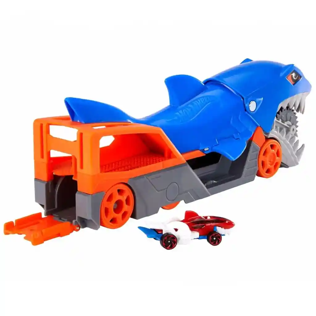 Hot Wheels Remolque Tiburón Color Azul