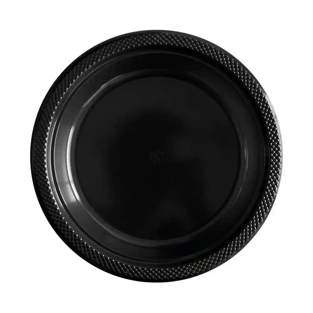 Plato Negro Desechable 9"