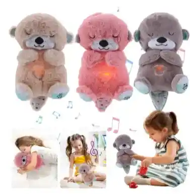 Peluche Realista Nutria Bebe Estimulacion Sensorial Sonido