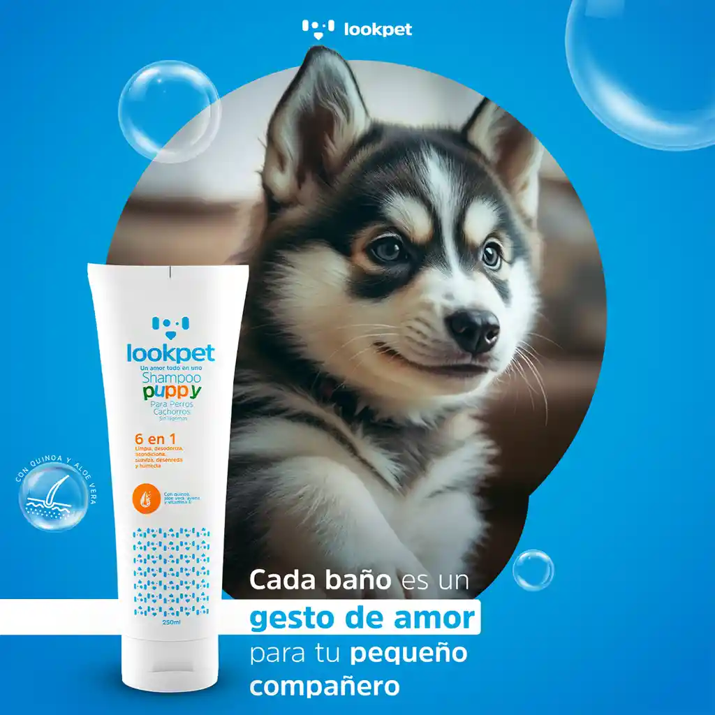 Shampoo 6en1 Puppy Lookpet 250ml