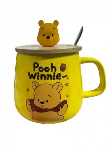 Mug Taza Pocillo Vaso Ceramica Motivo Winniw Pooh Amarillo