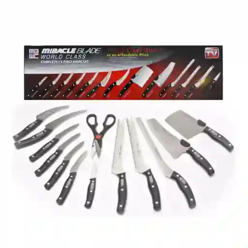 Set De Cuchillos X 13 Piezas Miracle Blade Corte Profesional