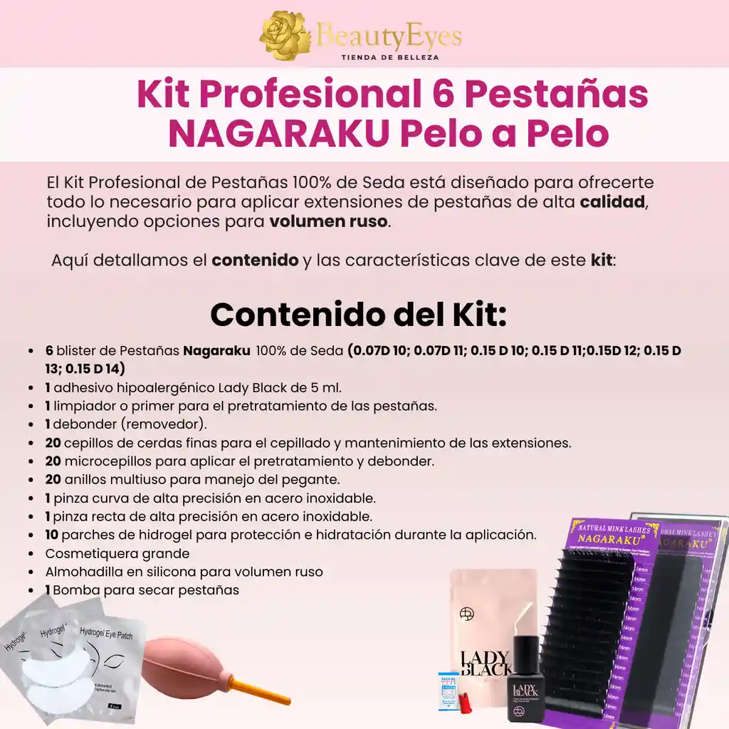 Kit Pestañas Pelo A Pelo Profesional