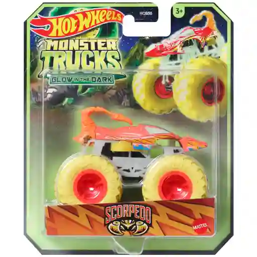 Hot Wheels Monster Trucks Alumbra En La Oscuridad Scorpedo