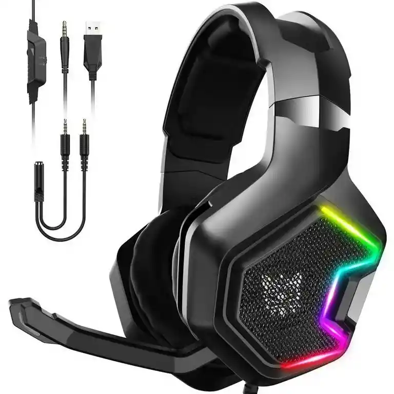 Diadema Audífonos Gamer Onikuma K10 Pro Negro Rgb