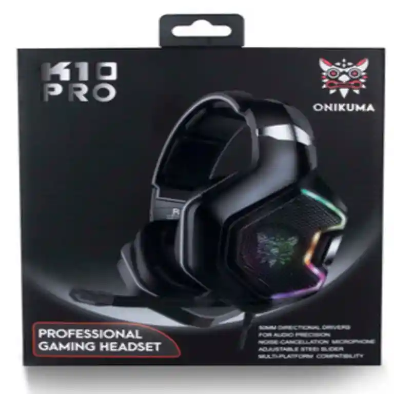 Diadema Audífonos Gamer Onikuma K10 Pro Negro Rgb