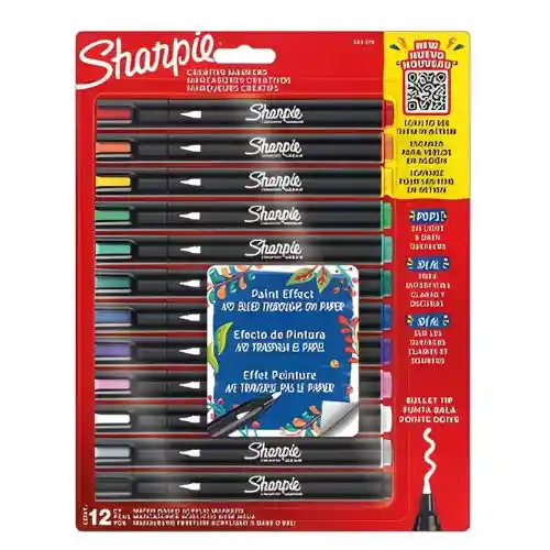 Sharpie Marcadores Acrilicos Punta Bala X12
