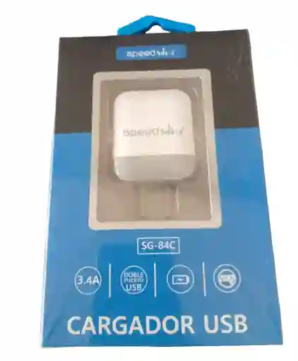 Adaptador Cargador Speed Song Doble Puerto Usb 3.4a Sg84c