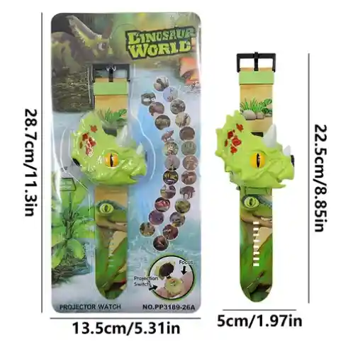 Juguete Electrónico De Reloj De Proyección Dino 24 Patrones
