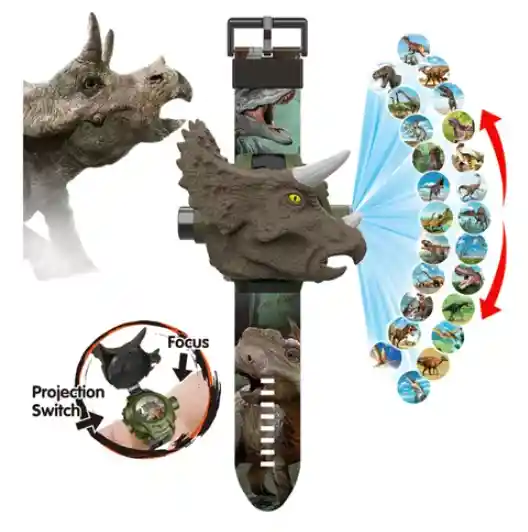 Juguete Electrónico De Reloj De Proyección Dino 24 Patrones
