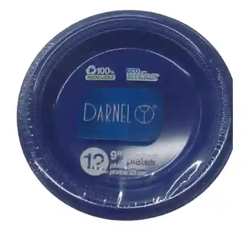 Plato Azul Darnel 9´´ X12unid