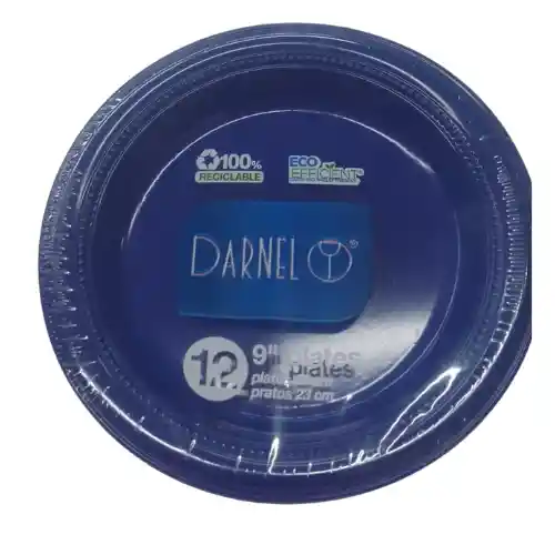 Plato Azul Darnel 9´´ X12unid