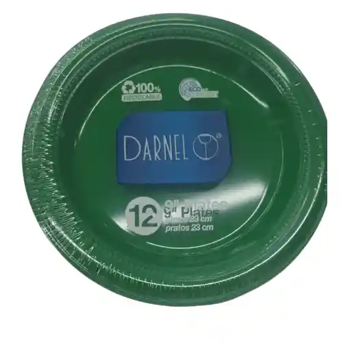 Plato Darnel Verde 9´´ X12unid