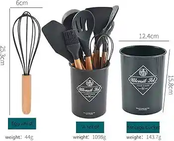 Set Utensilios De Cocina X 12 Unidades En Silicona