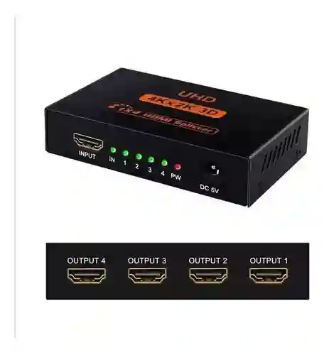 Splitter Hdmi 1x4 1 Entrada A 4 Salidas 1080 P Full Hd