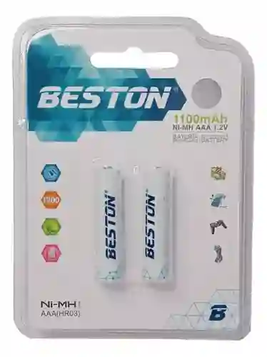 Batería Beston Aaa Recargable Por 2 Unidades 1100 Mah 1.2 V (hr03)