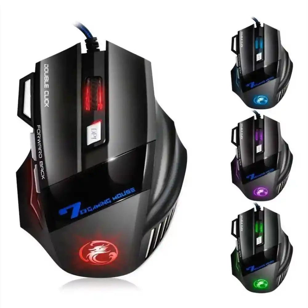 Mouse Gamer X7 Usb 7 Botones Luz Led Multicolor 2400dpi