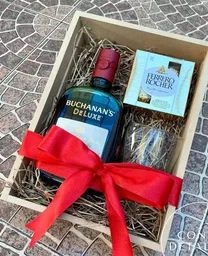 Ancheta Navidad Caja Fina Deluxe De Whisky Y Chocolates