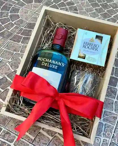 Ancheta Navidad Caja Deluxe De Whisky Y Chocolates