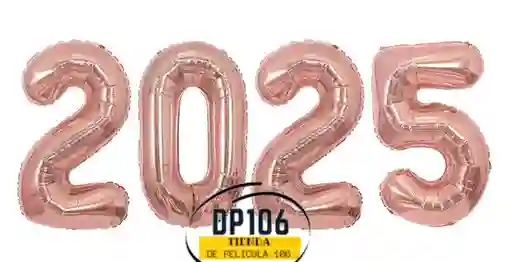 2025 Globos Paloroso R16 Feliz Año Nuevo Metalizado Mediano