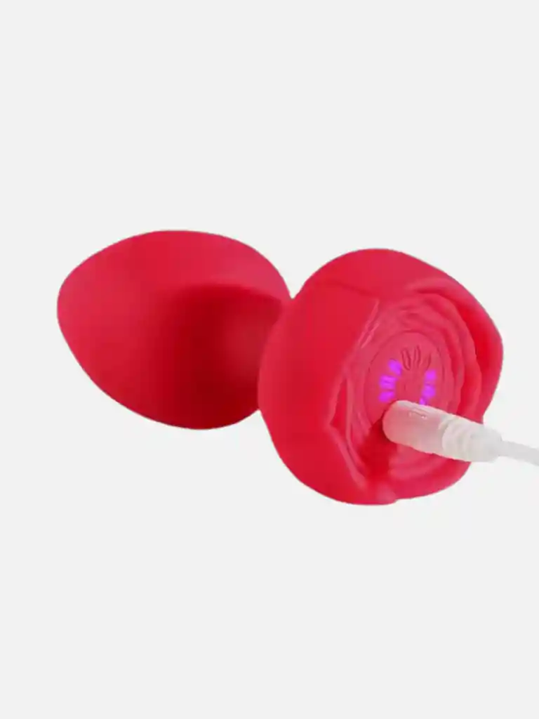 Plug Anal Vibrador Con Control Inalámbrico Y Luces Led Rosa - Rojo - M