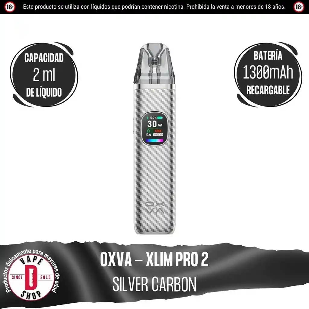 Xlim Pro 2 Pod Kit - Silver Carbon - Oxva