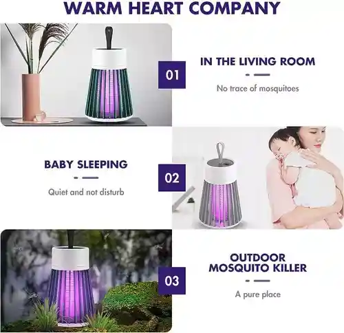 Lampara Eléctrica Led Trampa Repelente Para Mosquitos