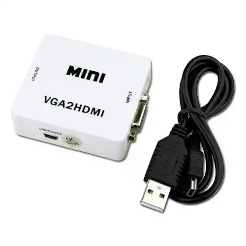 Caja Convertidor Vga A Hdmi Adaptador Audio Y Video Vga2hdmi