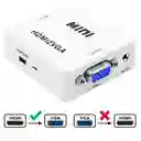 Convertidor Hdmi A Vga Adaptador Video Audio Hdmi2vga