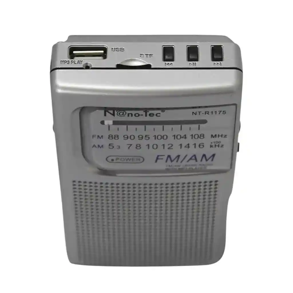 Radio Portatil Am Fm Con Ranura Usb Recargable