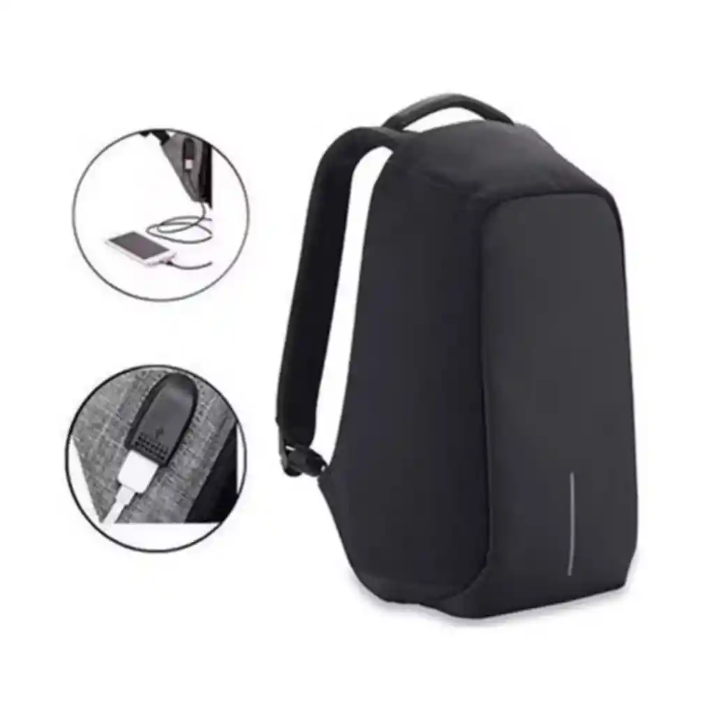 Mochila Antirrobo Con Puerto Usb Y Compartimentos