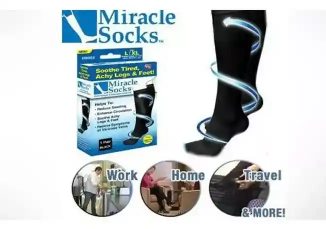 Media Miracle Socks De Compresión Anti Varice